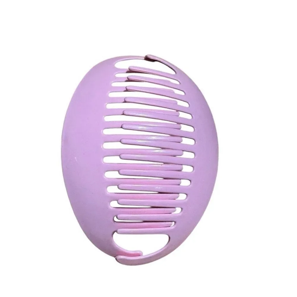 Goody TZER Banana Comb Interlocking Hair Combs Pink Set of 2 Vintage 80s 90s